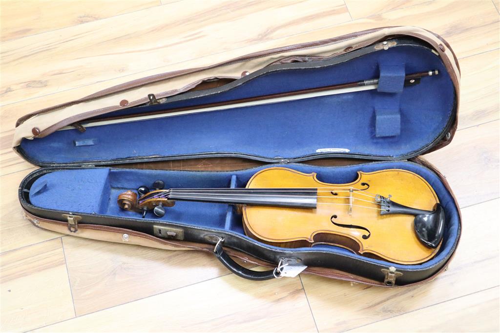 A Hidalgo violin (in Boosey & Hawkes Ltd case) with bow